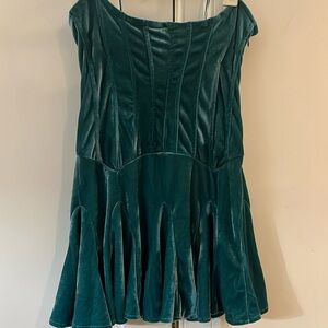 NWT - Urban Outfitters velvet minidress with corset bodice